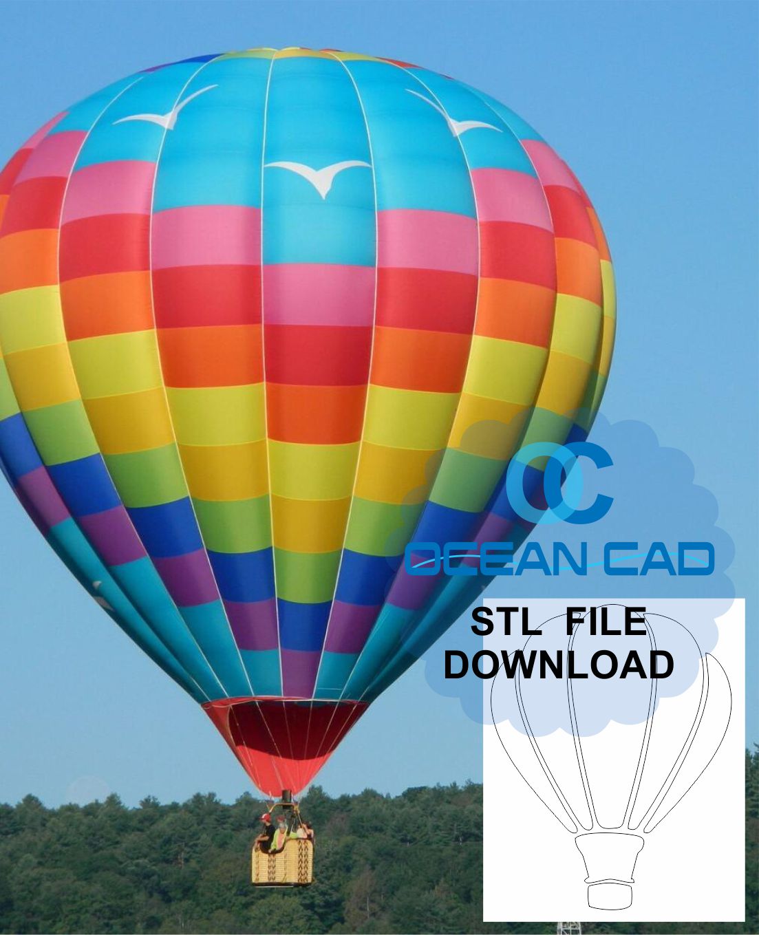 Air Balloon Cookie Cutter - Image 3